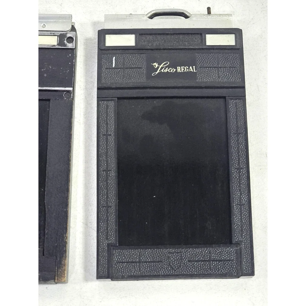2 Vintage Lisco Regal 2-1/4 x 3-1/4 Cut Sheet Film Holders 2x3 Camera